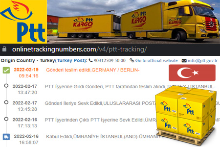 PTT Tracking Number Barcode Example